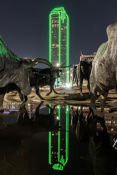 Pioneer Plaza Stampede Reflection Dallas Wall Art – Everyday Collection