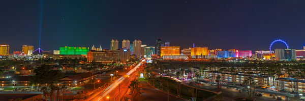 Vegas Glow - Las Vegas Strip at Night Metal Print