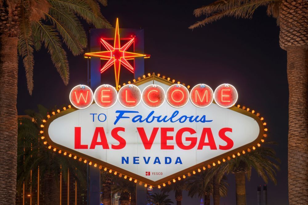 Welcome to Fabulous Las Vegas Sign at Night - Statement Print