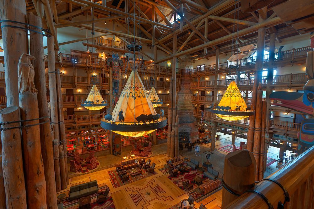Wilderness Lodge Lobby Art Print | Disney Resort Interior Photography