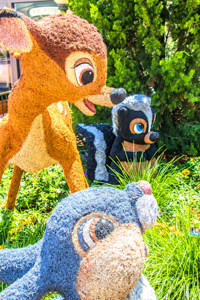 Topiary Thumper Bambi Flower Disney Art by William Drew Photography