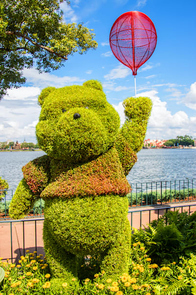 Winnie the Pooh Topiary Wall Art | EPCOT Flower & Garden Festival Photography