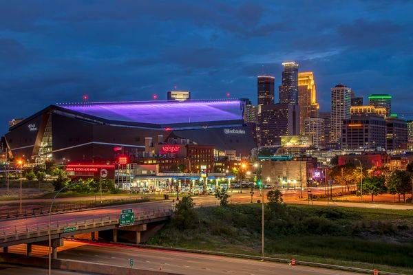 Minneapolis Nights from the West Bank â US Bank Stadium & Skyline Photography