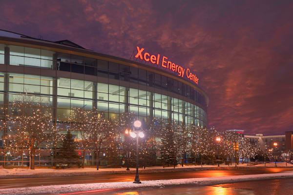 Xcel Energy Center Winter Nights Saint Paul Art by William Drew Photography