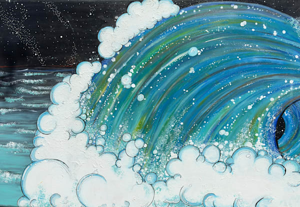 Crash | Japanese Inspired Ocean Wave Art | Khaos Art Studios