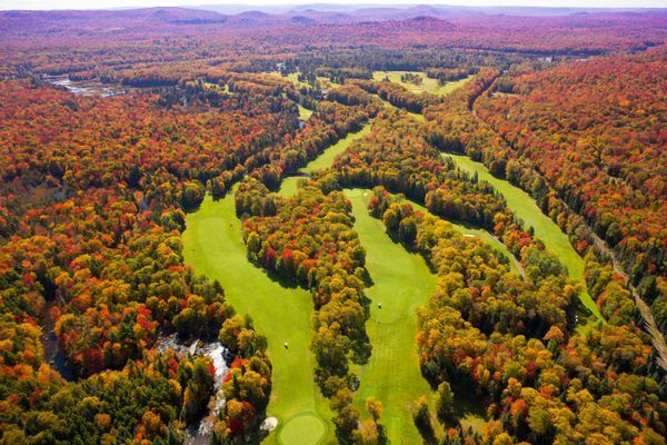 Thendara Golf Course Aerial V1 Photography Art | Kurt Gardner