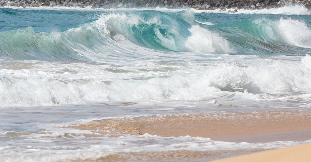 Rolling Hawaiian Waves Beach Photo for Sale.