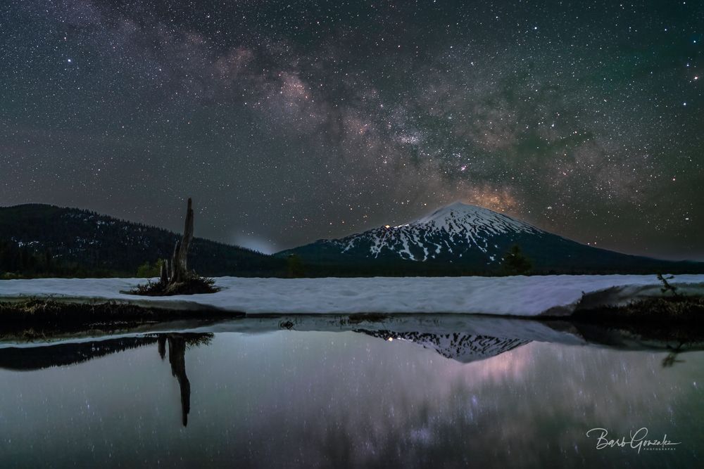 Mt Bachelor Spring Night Photography Art | Barb Gonzalez Photography