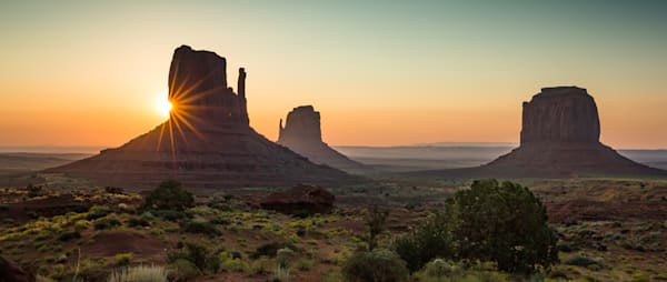 Monument Valley Sunburst Over Mittens Photography Art | Barb Gonzalez Photography