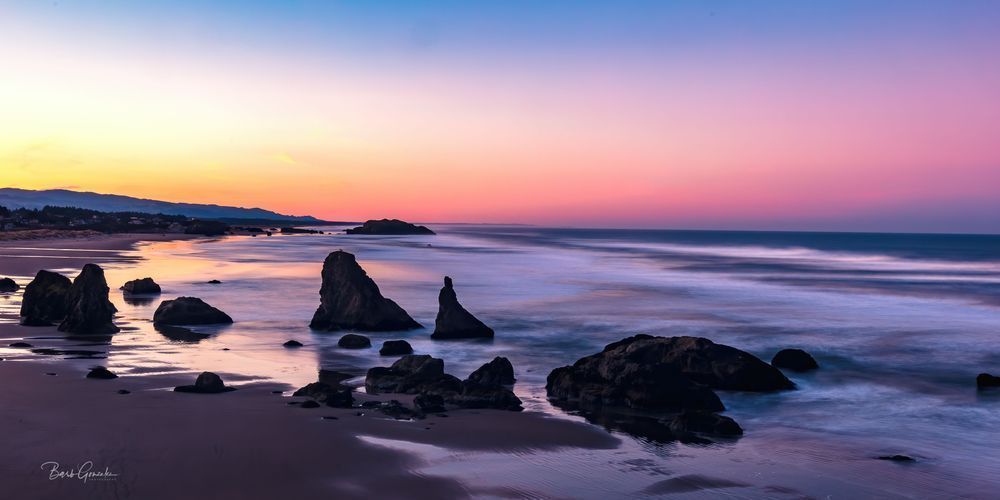 Bandon Sunrise Purple Photography Art | Barb Gonzalez Photography