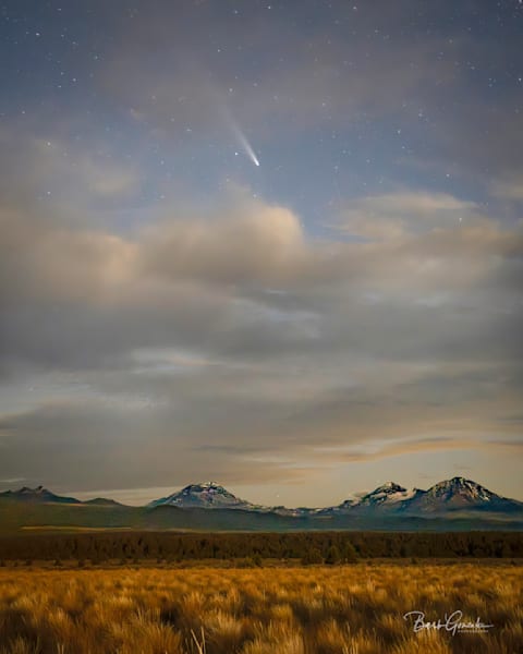 Comet Over 3 Sisters Photography Art | Barb Gonzalez Photography