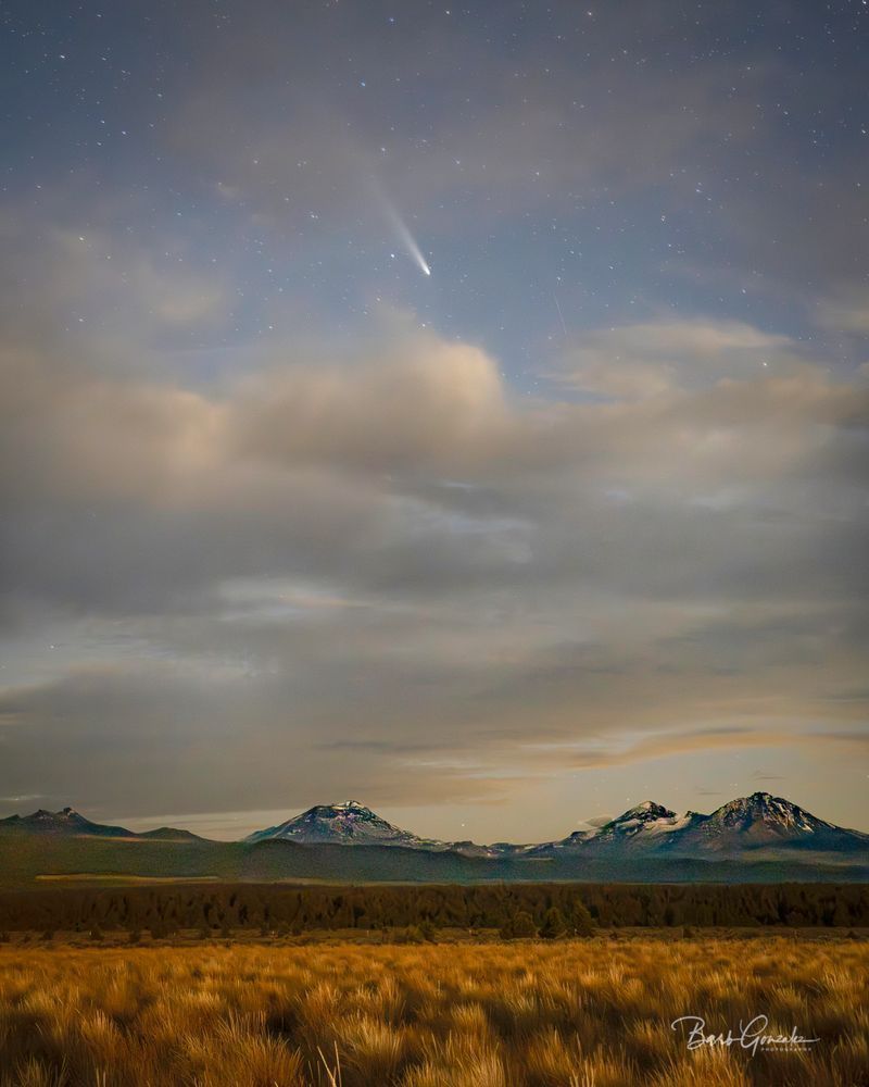 Comet Over 3 Sisters Photography Art | Barb Gonzalez Photography