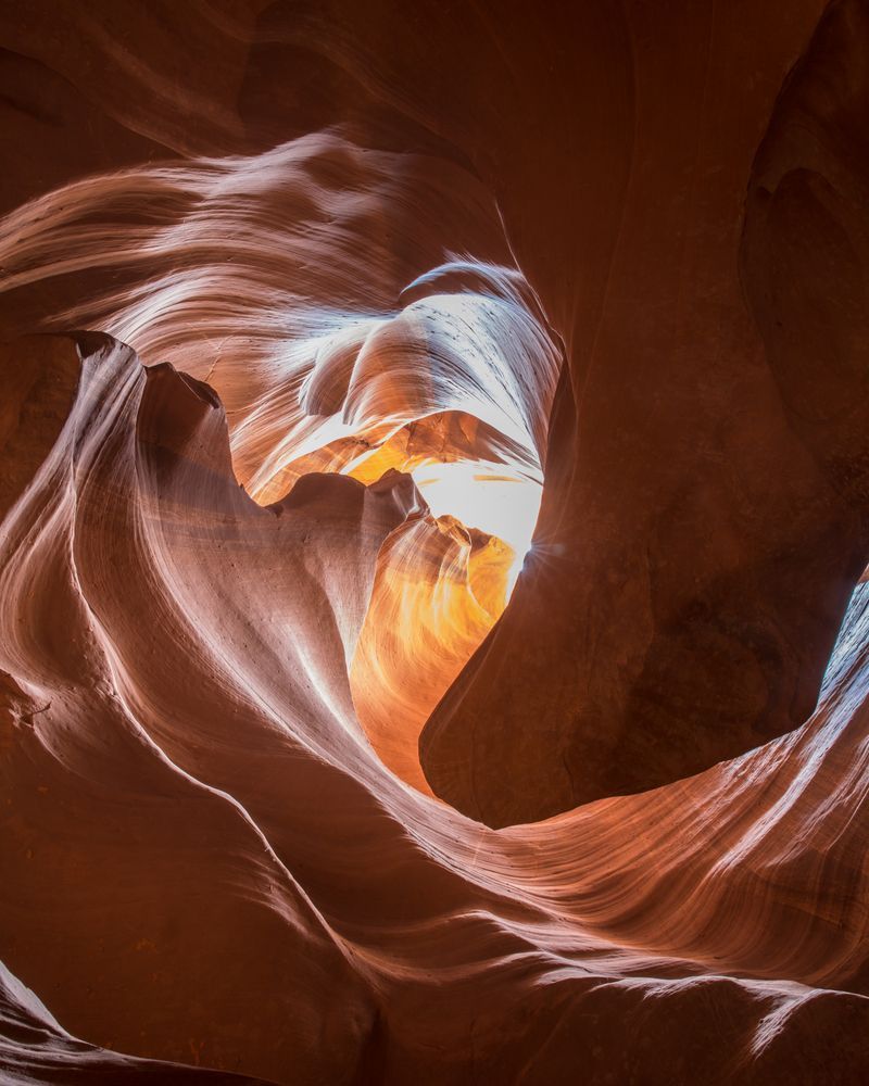 Heart shaped rock opening on top of Upper Antelope Canyon photo for sale by Barb Gonzalez Photography