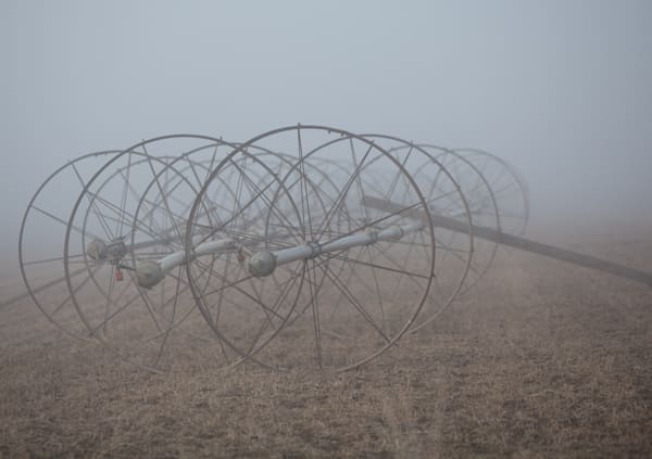 Irrigation Wheels In Frozen Fog Photography Art | Barb Gonzalez Photography