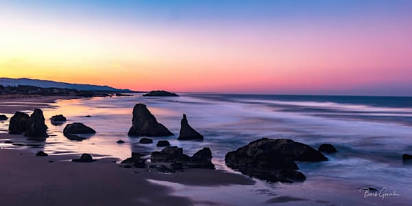 Gorgeous Purple Sunrise over Bandon Beach Photo for sale | Barb Gonzalez Photography