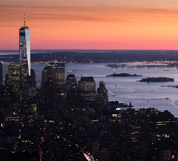 Sunset over Manhattan Photo for sale: Barb Gonzalez photography