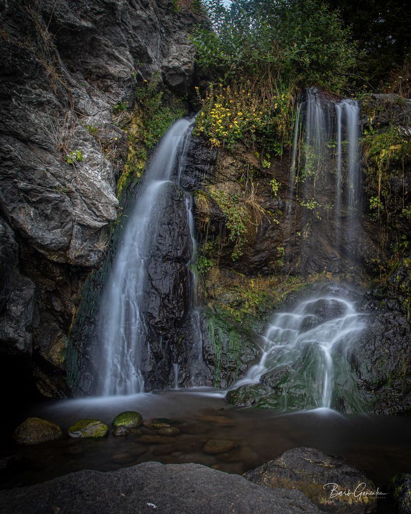 Secret Beach Waterfall   Color Photography Art | Barb Gonzalez Photography