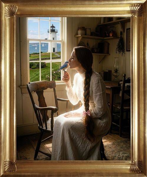 The Lighthouse Keepers Daughter   Oil On Linen   32 X40 | juliaomalleykeyes