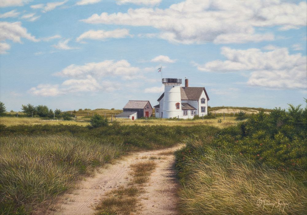 The Lighthouse At Stage Harbor Art | juliaomalleykeyes