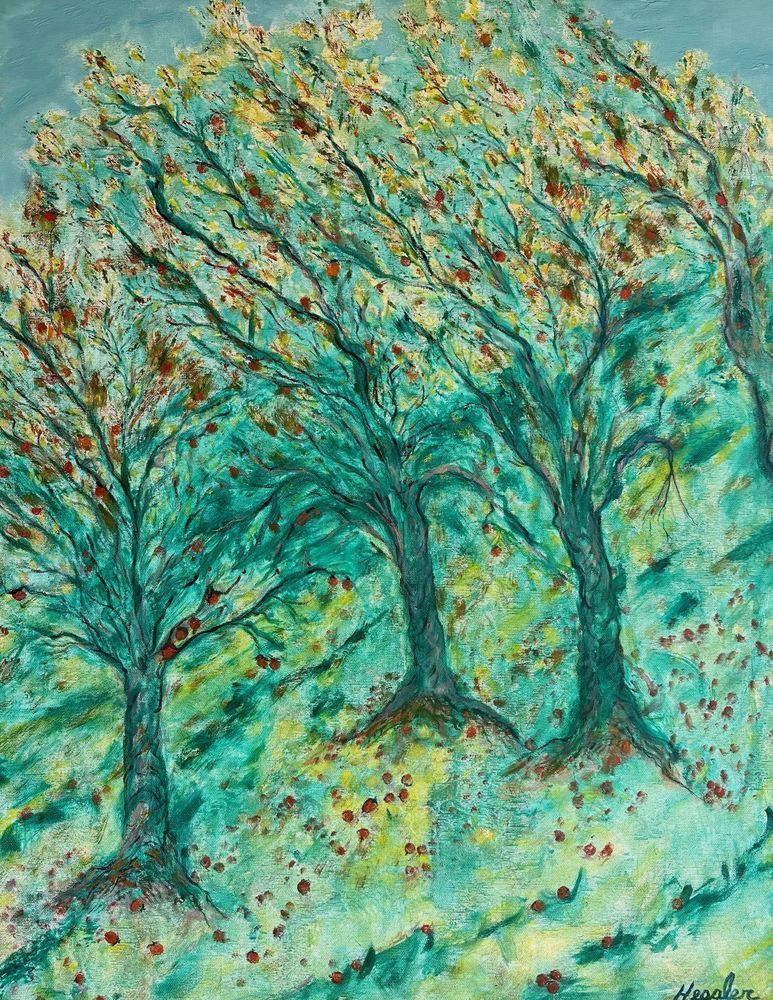 Apple Trees Swaying In The Orchard Breeze Art | Tom Hessler Gallery