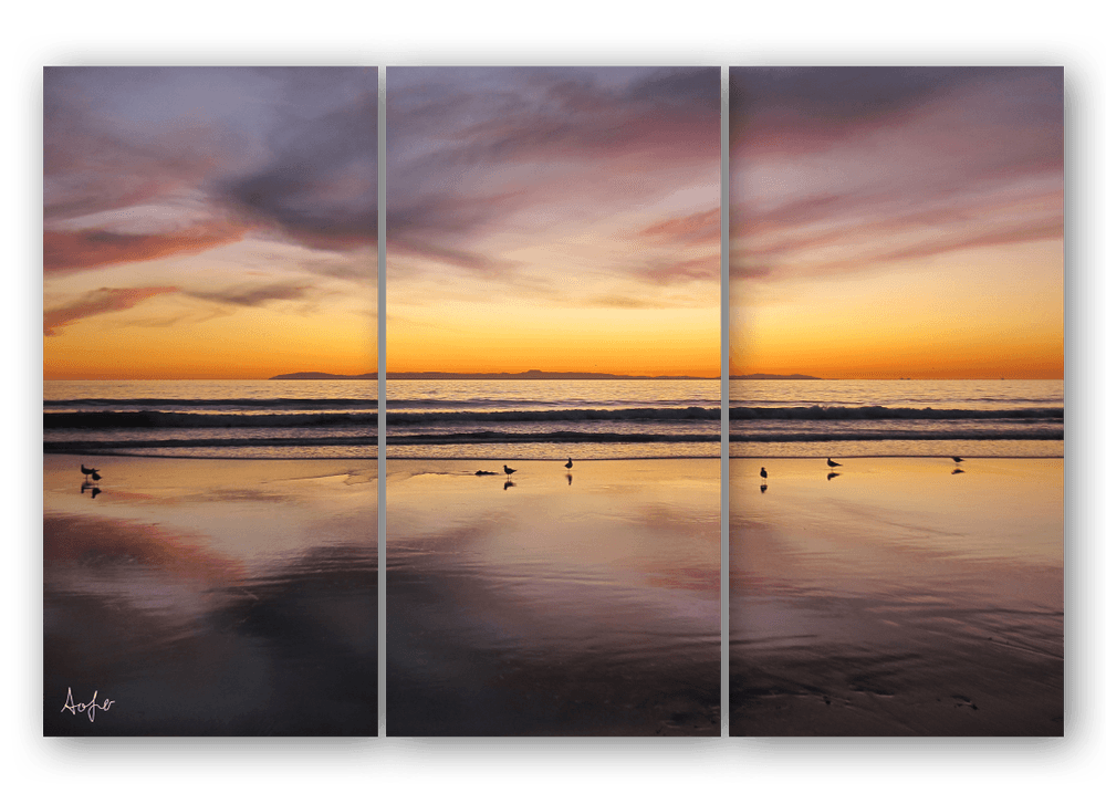 Newport Beach Sunset triptych