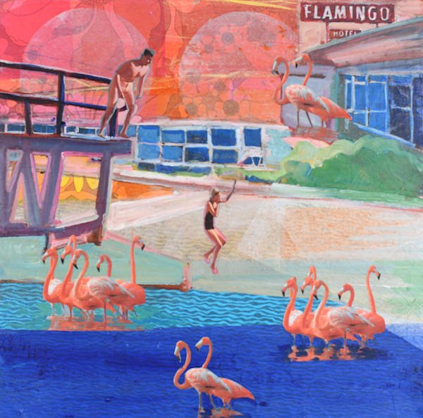 Flamingo Hotel Art | memoryartgirl