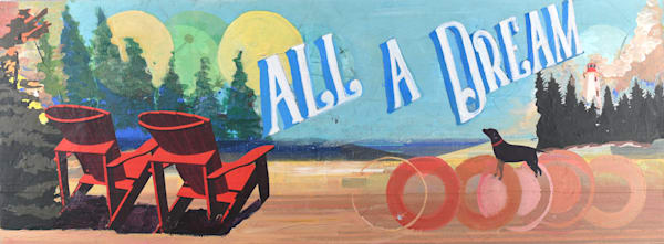 All a Dream | Contemporary Landscape Collage Painting