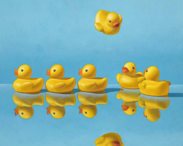 Prints of funny artwork with rubber ducks by Kevin Grass
