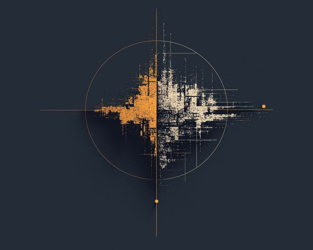 Axis of Echo Abstract Geometric Wall Art