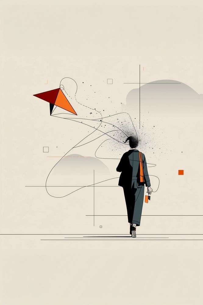 Trajectory of a Thought Minimalist Conceptual Art Print