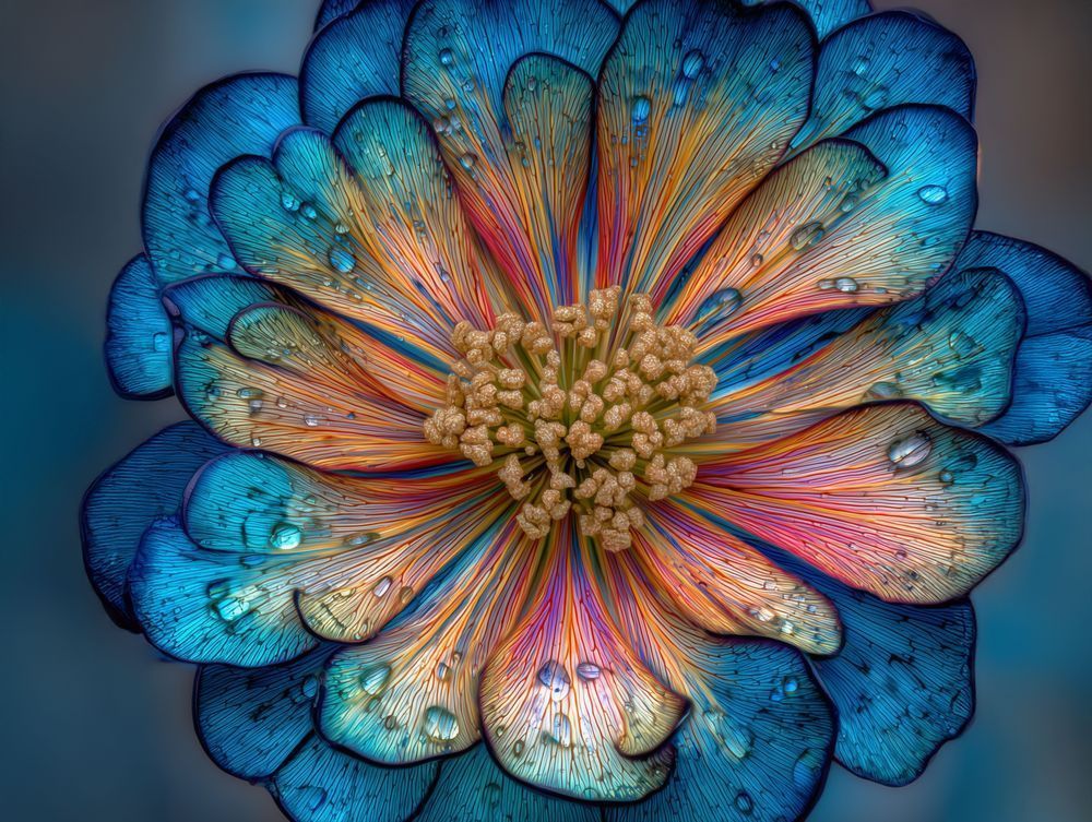 Prismatic Bloom Colorful Macro Flower Wall Art 
