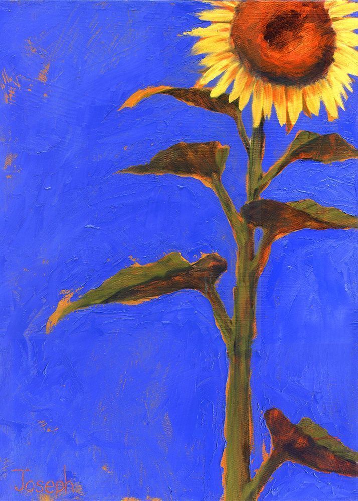 Blue Sunflower Card Art | Joseph Jackino