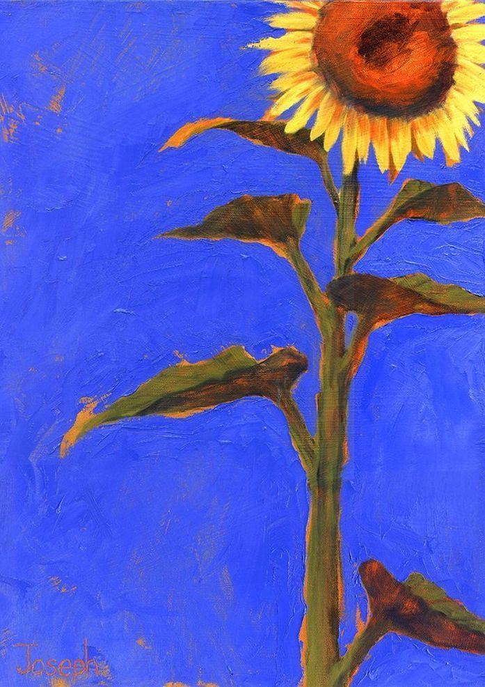 Blue Sunflower Card Art | Joseph Jackino