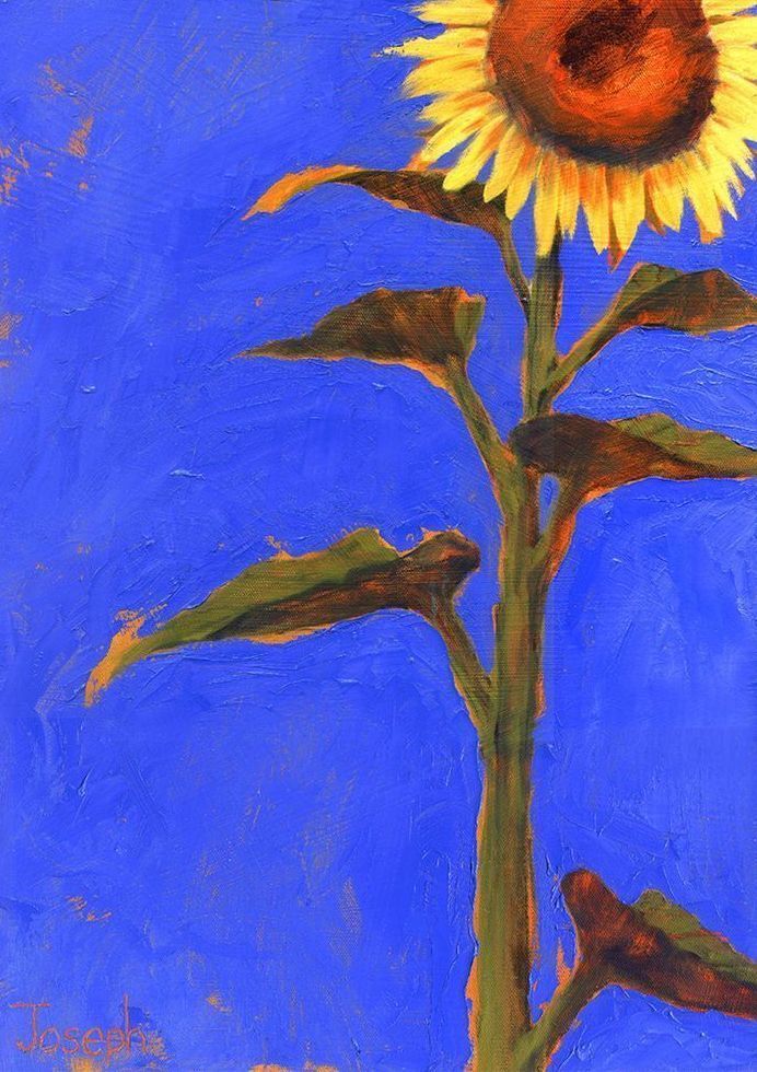 Blue Sunflower Card Art | Joseph Jackino