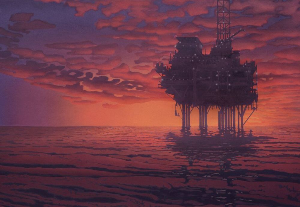 Oil Rig Card Art | Joseph Jackino