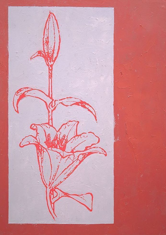 Red Lily Card Art | Joseph Jackino