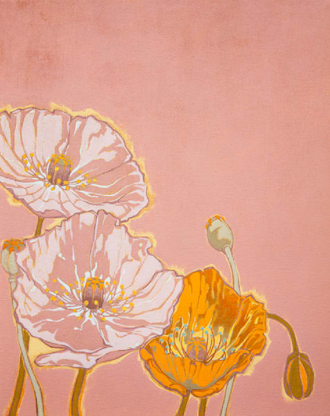 Poppies Pink Art | Joseph Jackino