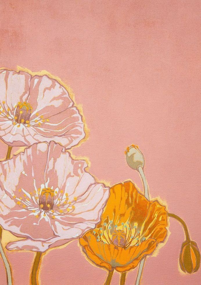 Poppies Pink Card Art | Joseph Jackino