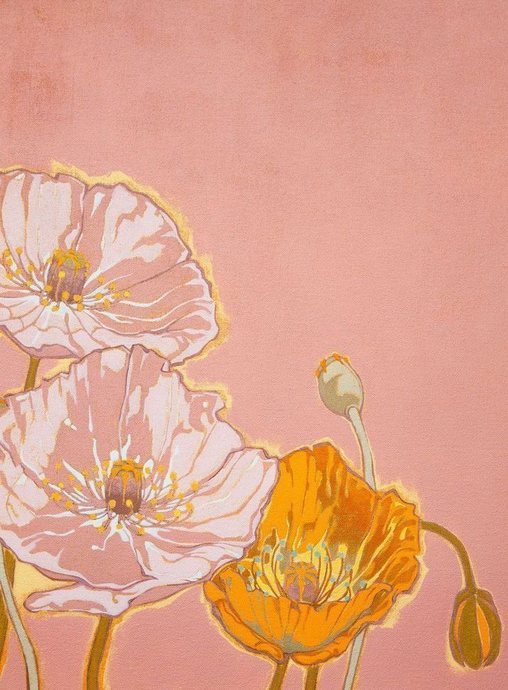 Poppies Pink Card Art | Joseph Jackino