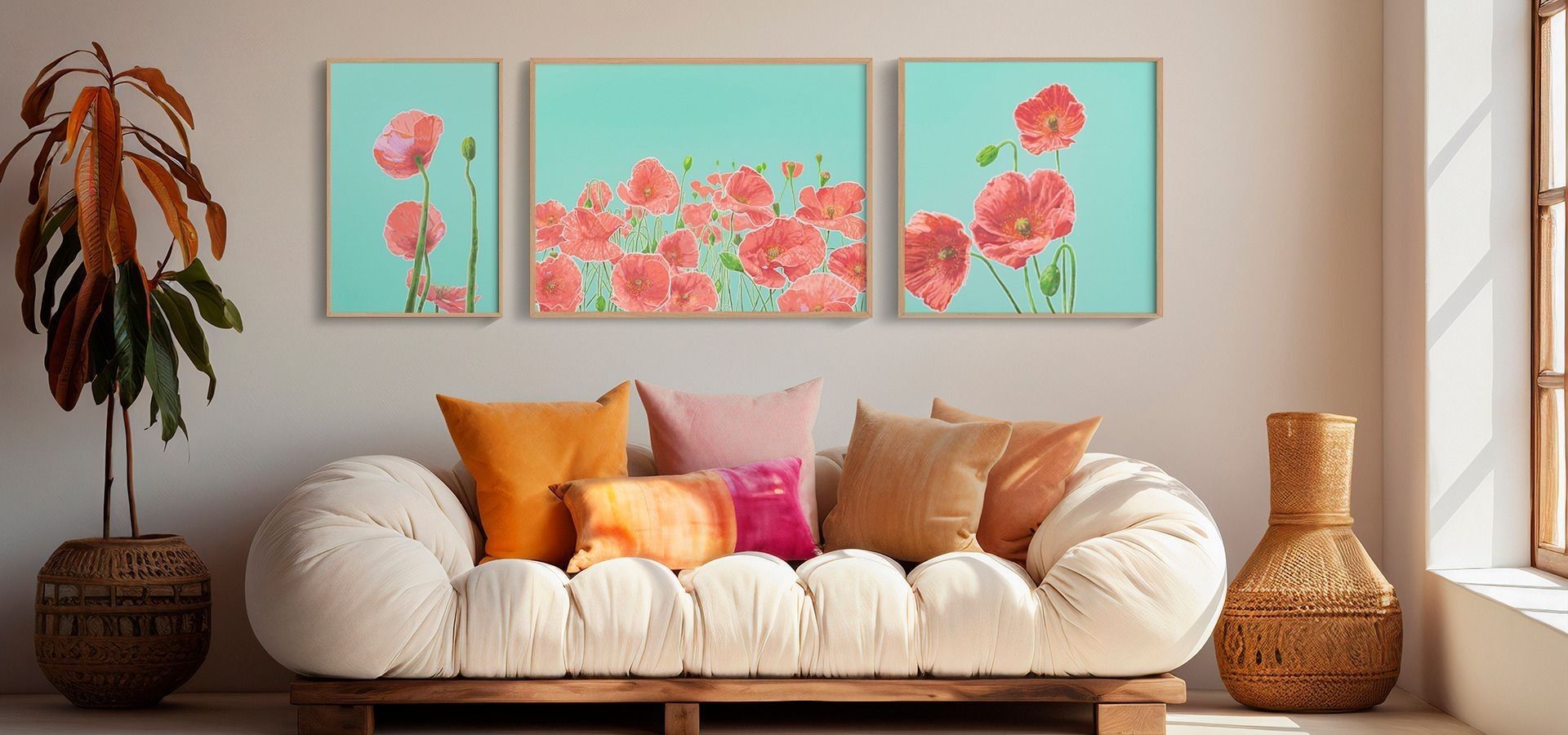 
        <div class='title'>
          Poppies Triptych Banner
        </div>
       