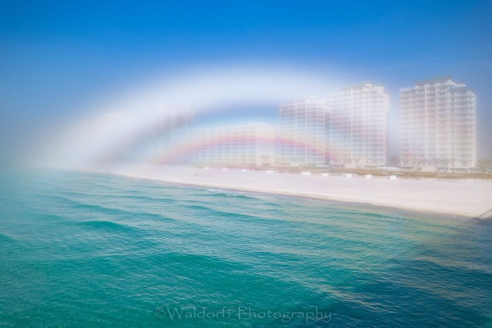 Fogbow Over Navarre Beach (26 Ad) Photography Art | Waldorff Photography