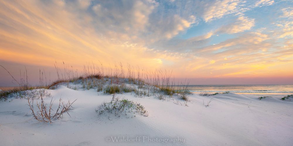 Sand Dune Sunrise| Gulf Islands National Seahsore, Florida | Fine Art Prints on Canvas, Paper, Metal, & More | Waldorff Photography
