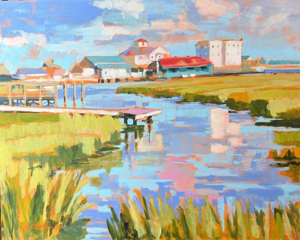 Southport Waterfront abstract painting