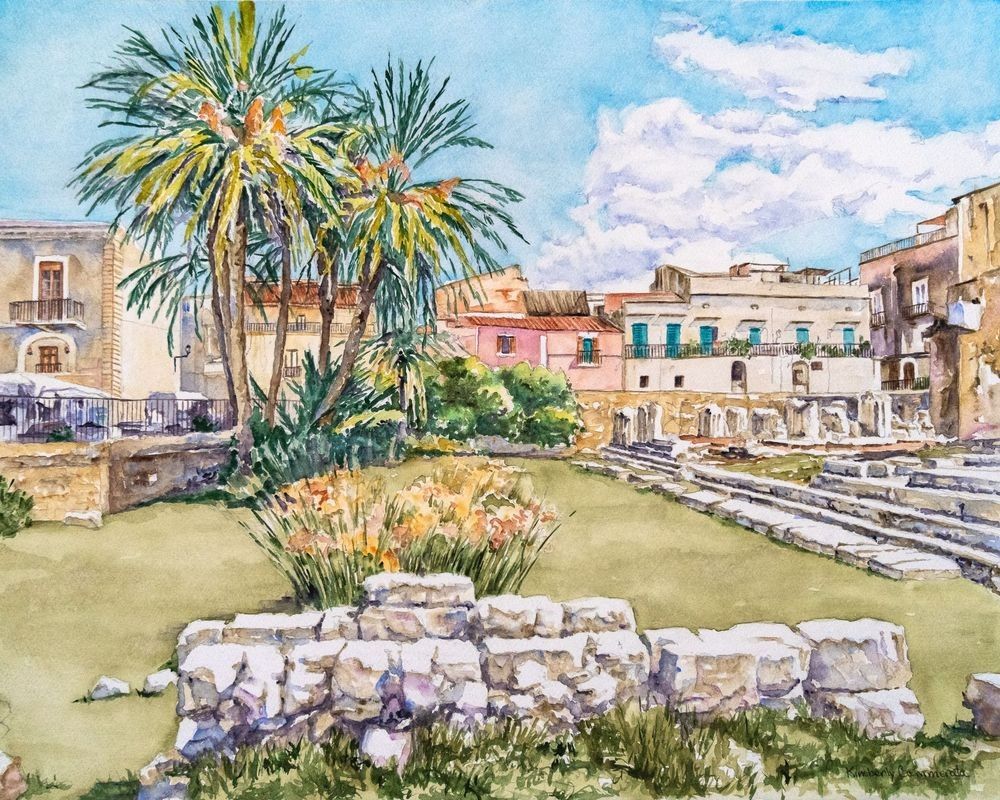 L'isola Di Ortigia A Siracusa Original Art | Kimberly Cammerata