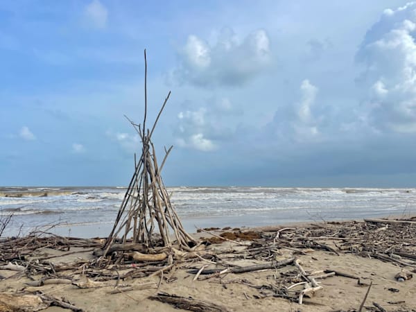 driftwood beach teepee
