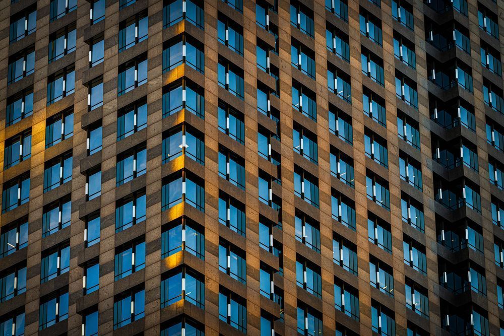 Gold Hour Glow Office Buildings Photography Art | John Lazo Photography