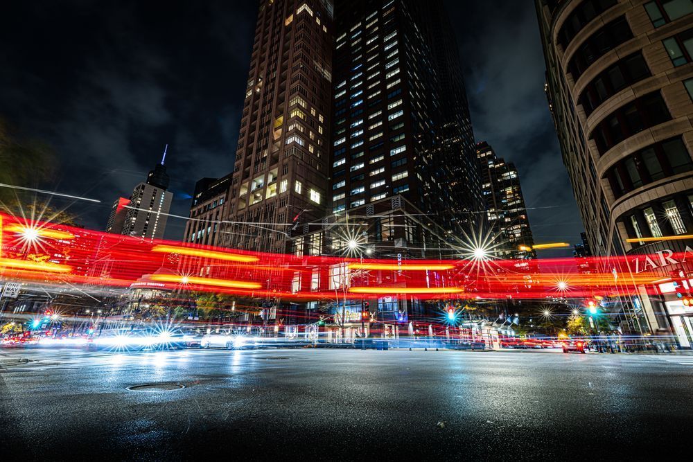 Michigan Avenue Light Trails Photography Art | John Lazo Photography