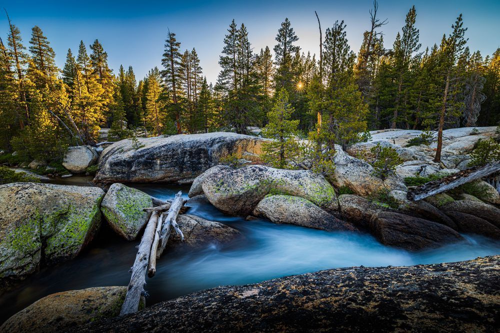 Tuolumne River Sunset Starburst Photography Art | John Lazo Photography
