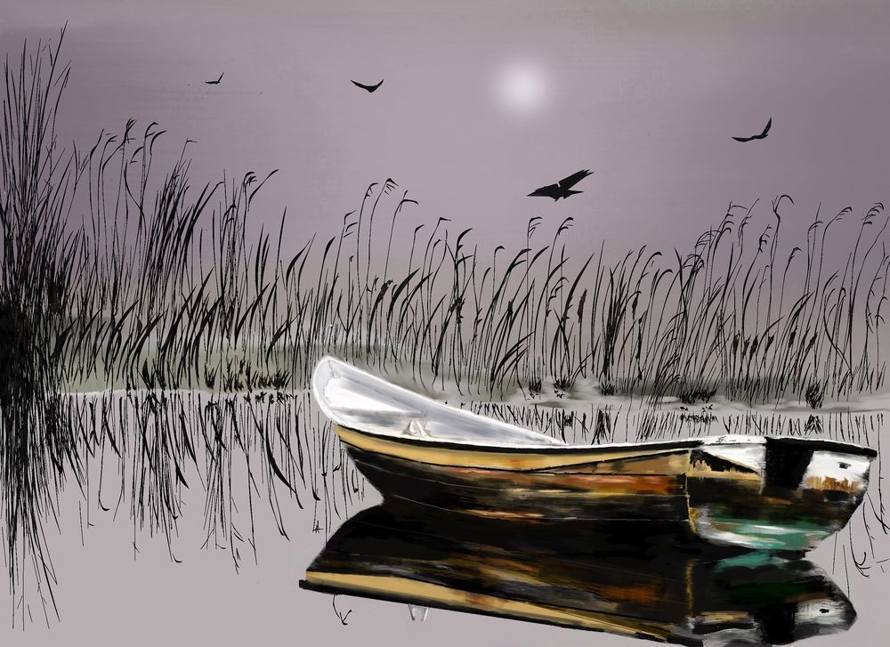 Winter Boat Art | Dave Fox Studios