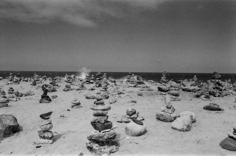 Stone Cairns Horizon Photography Art | Steve Rizzi Photography